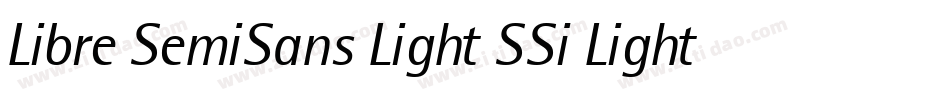 Libre SemiSans Light SSi Light字体转换
